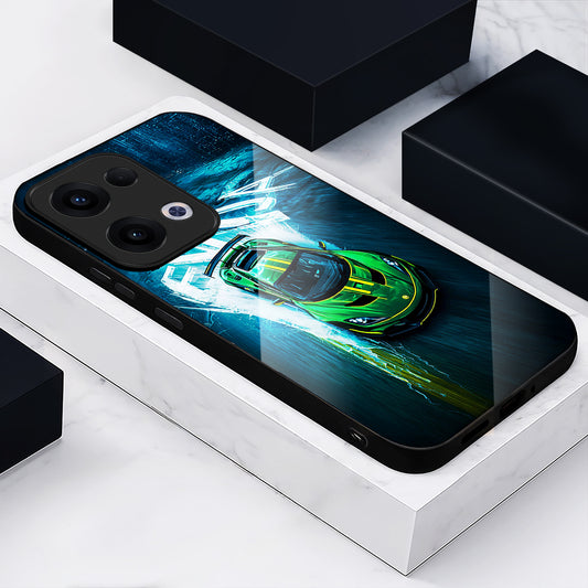 Oppo Reno 13 5G Premium Acrylic Shockproof Glass Back Case (Nitron)