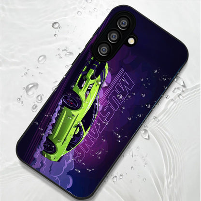Samsung Galaxy A36 Premium Acrylic Shockproof Glass Back Case (Neon Mustang)