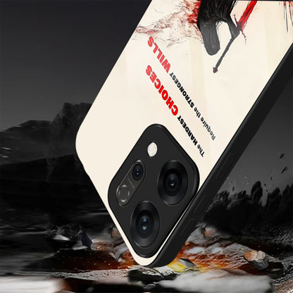 Oppo Reno 14 5G Premium Acrylic Shockproof Glass Back Case (Warriors Case)