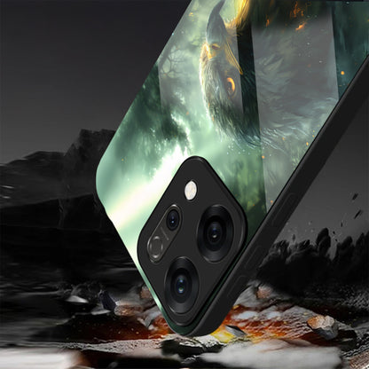 Oppo Reno 14 5G Premium Acrylic Shockproof Glass Back Case (Eagle Case)