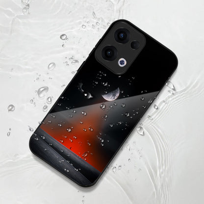 Oppo Reno 13 5G Premium Acrylic Shockproof Glass Back Case (Silent Moon)