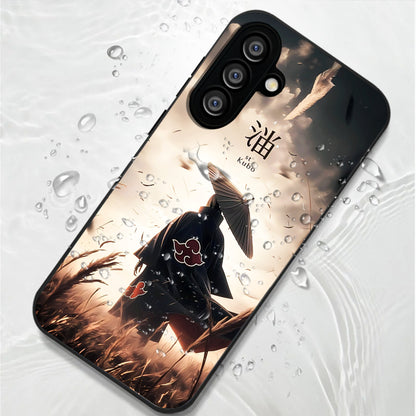 Samsung Galaxy A36 Premium Acrylic Shockproof Glass Back Case (Akatsuki cloak)
