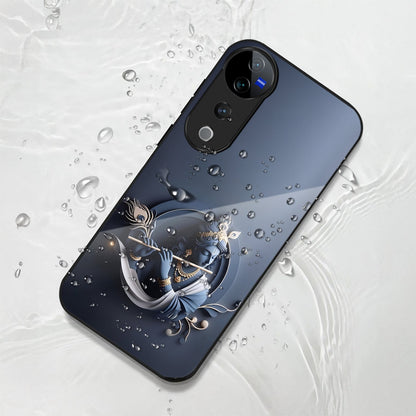 Vivo V40 Pro 5G Premium Acrylic Shockproof Glass Back Case ( Krishna)