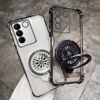 Vivo V27/ V27 Pro 5G Premium Stress Buster Wheel Rotating Shockproof Airbags Case