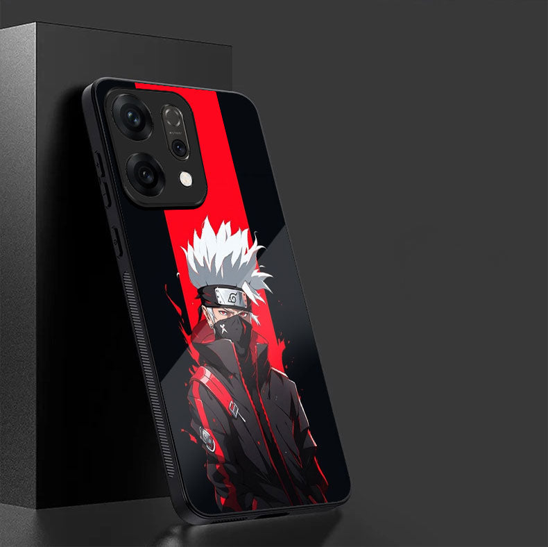 Oppo Reno 14 5G Premium Acrylic Shockproof Glass Back Case (Kakashi Blaze)