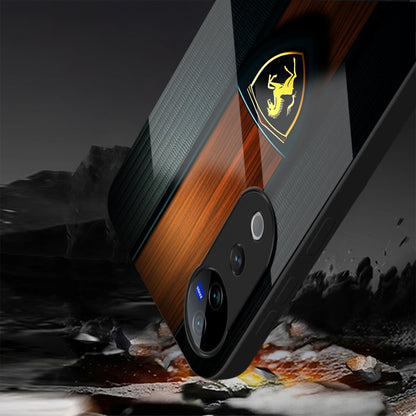 Vivo V40 Pro 5G Premium Acrylic Shockproof Glass Back Case (Royal Roadster)