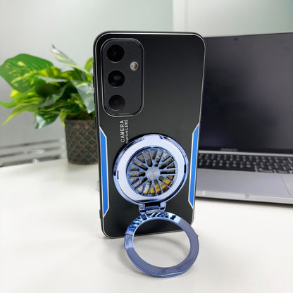 Samsung Galaxy S24 FE 5G Best Selling Stress Buster Wheel Aluminium Metal Scratch Resistant Back Case