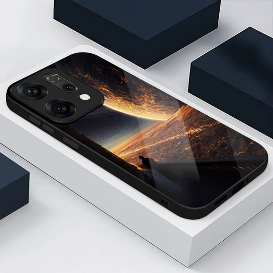 Oppo Reno 14 5G Premium Acrylic Shockproof Glass Back Case (Aurion)