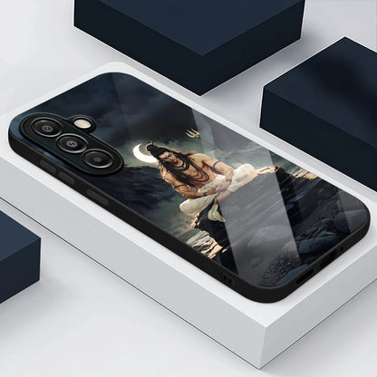 Samsung Galaxy A36 Premium Acrylic Shockproof Glass Back Case (Shiva Spirit)
