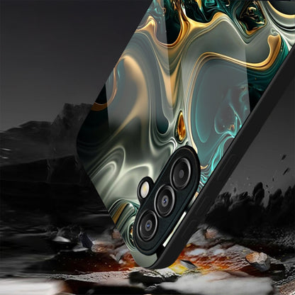 Samsung Galaxy A56 5G Premium Acrylic Shockproof Glass Back Case (Ocean Ember)