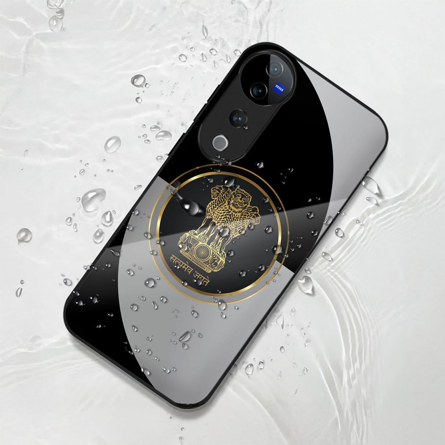 Vivo V40 Pro 5G Premium Acrylic Shockproof Glass Back Case (Satyamev Case)