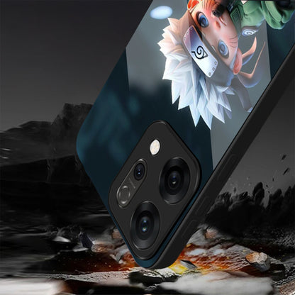 Oppo Reno 14 5G Premium Acrylic Shockproof Glass Back Case (Small Kakashi)