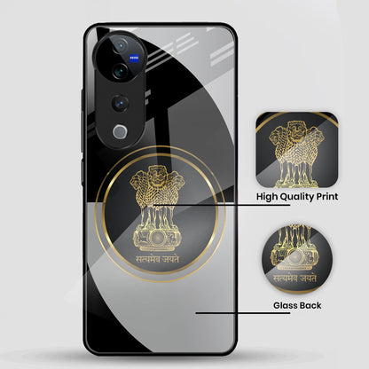 Vivo V40 Pro 5G Premium Acrylic Shockproof Glass Back Case (Satyamev Case)