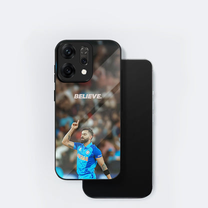Oppo Reno 14 5G Premium Acrylic Shockproof Glass Back Case (Virat Kohli)