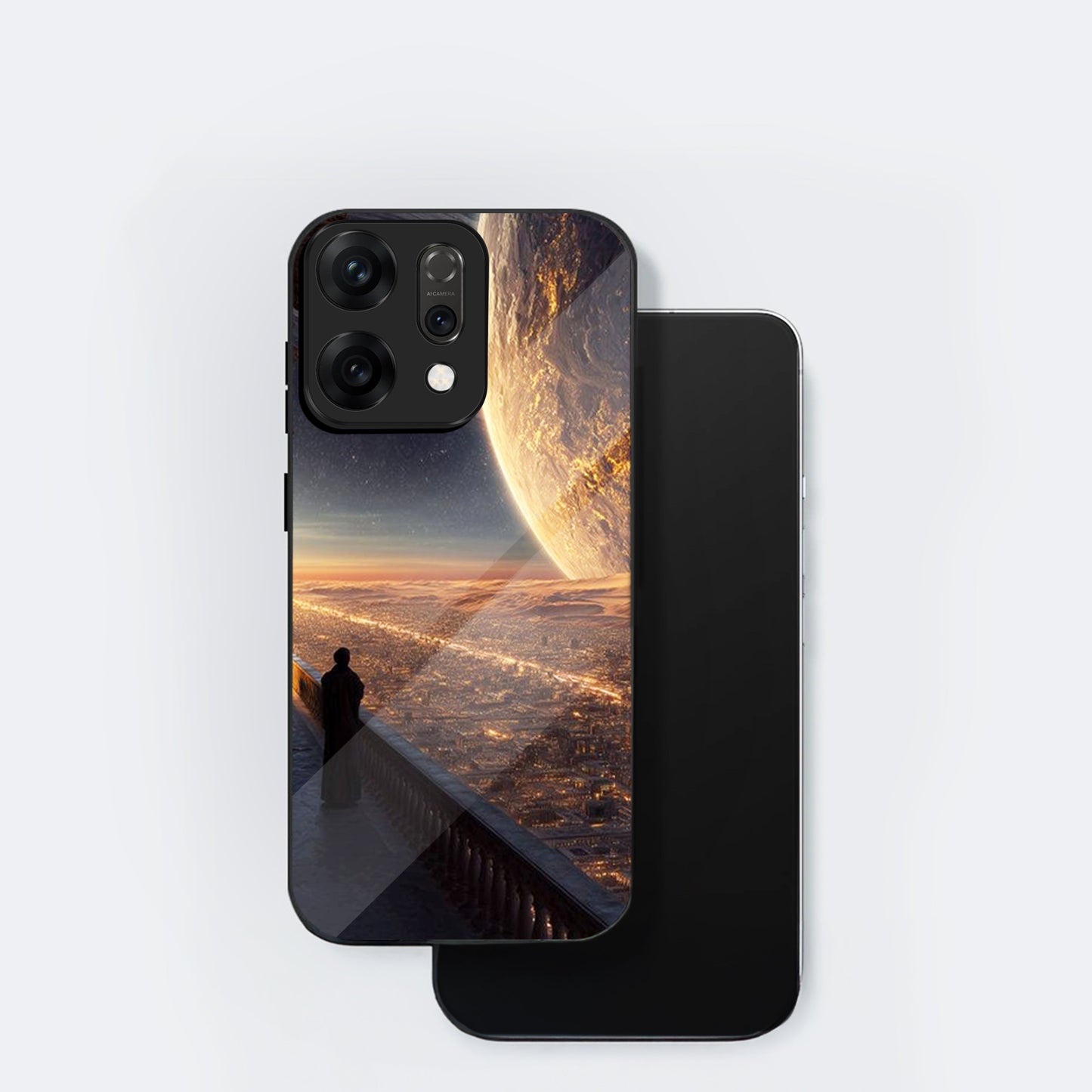 Oppo Reno 14 5G Premium Acrylic Shockproof Glass Back Case (Aurion)