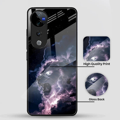 Vivo V40 Pro 5G Premium Acrylic Shockproof Glass Back Case ( Strom King )