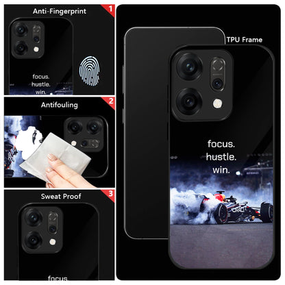 Oppo Reno 14 5G Premium Acrylic Shockproof Glass Back Case (Racing Case)