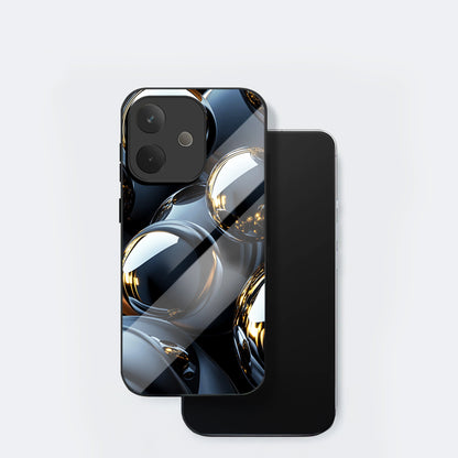 Oppo A5 Pro 5G Premium Acrylic Shockproof Glass Back Case (Mirror Spheres)