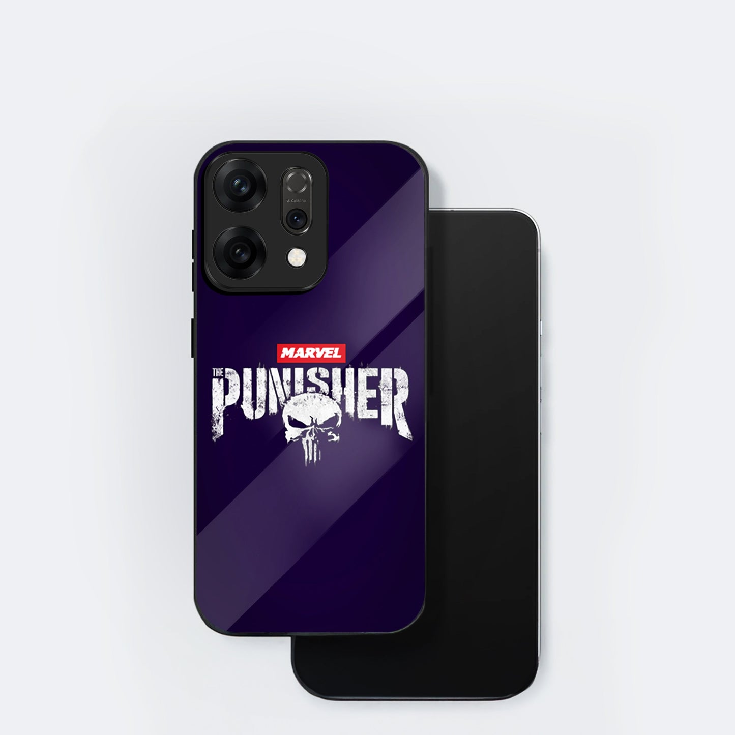 Oppo Reno 14 5G Premium Acrylic Shockproof Glass Back Case (Punisher Case)