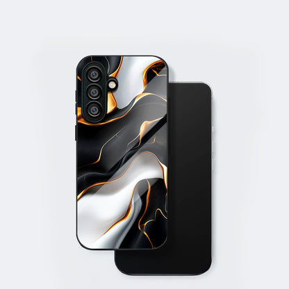 Samsung Galaxy A56 5G Premium Acrylic Shockproof Glass Back Case (Lava Veins)