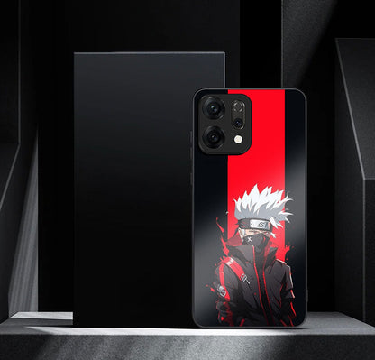Oppo Reno 14 5G Premium Acrylic Shockproof Glass Back Case (Kakashi Blaze)