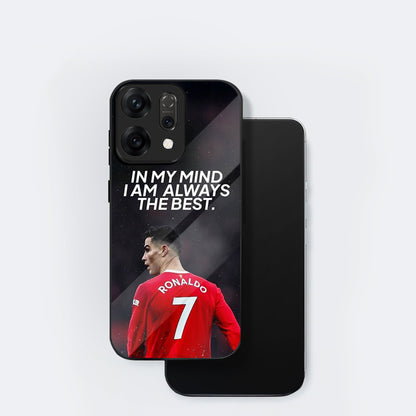 Oppo Reno 14 5G Premium Acrylic Shockproof Glass Back Case (Ronaldo Case)