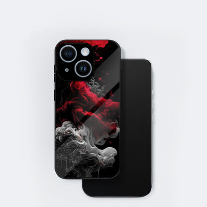 iPhone 14 Premium Acrylic Shockproof Glass Back Case ( Infernal Drift)