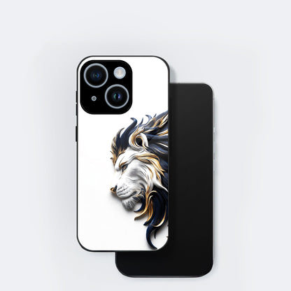 iPhone 14 Premium Acrylic Shockproof Glass Back Case ( King's Flow )