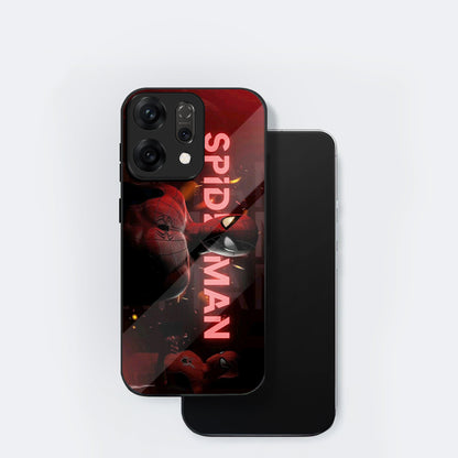 Oppo Reno 14 5G Premium Acrylic Shockproof Glass Back Case (Red-Spiderman)
