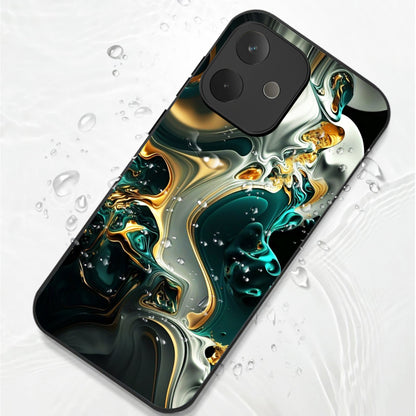 Oppo A5 Pro 5G Premium Acrylic Shockproof Glass Back Case (Ocean Ember)