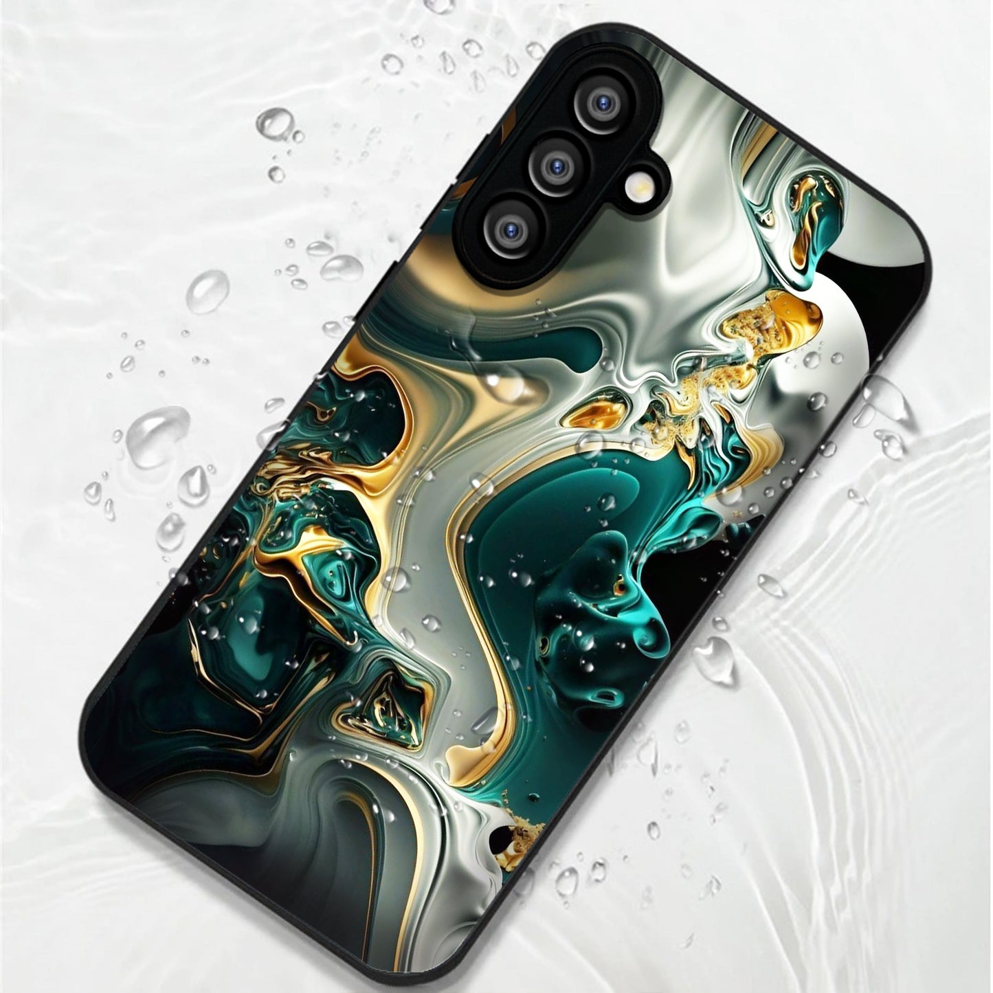 Samsung Galaxy A36 5G Premium Acrylic Shockproof Glass Back Case (Ocean Ember)