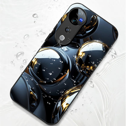 Vivo V40 Pro 5G Premium Acrylic Shockproof Glass Back Case (Mirror Spheres)