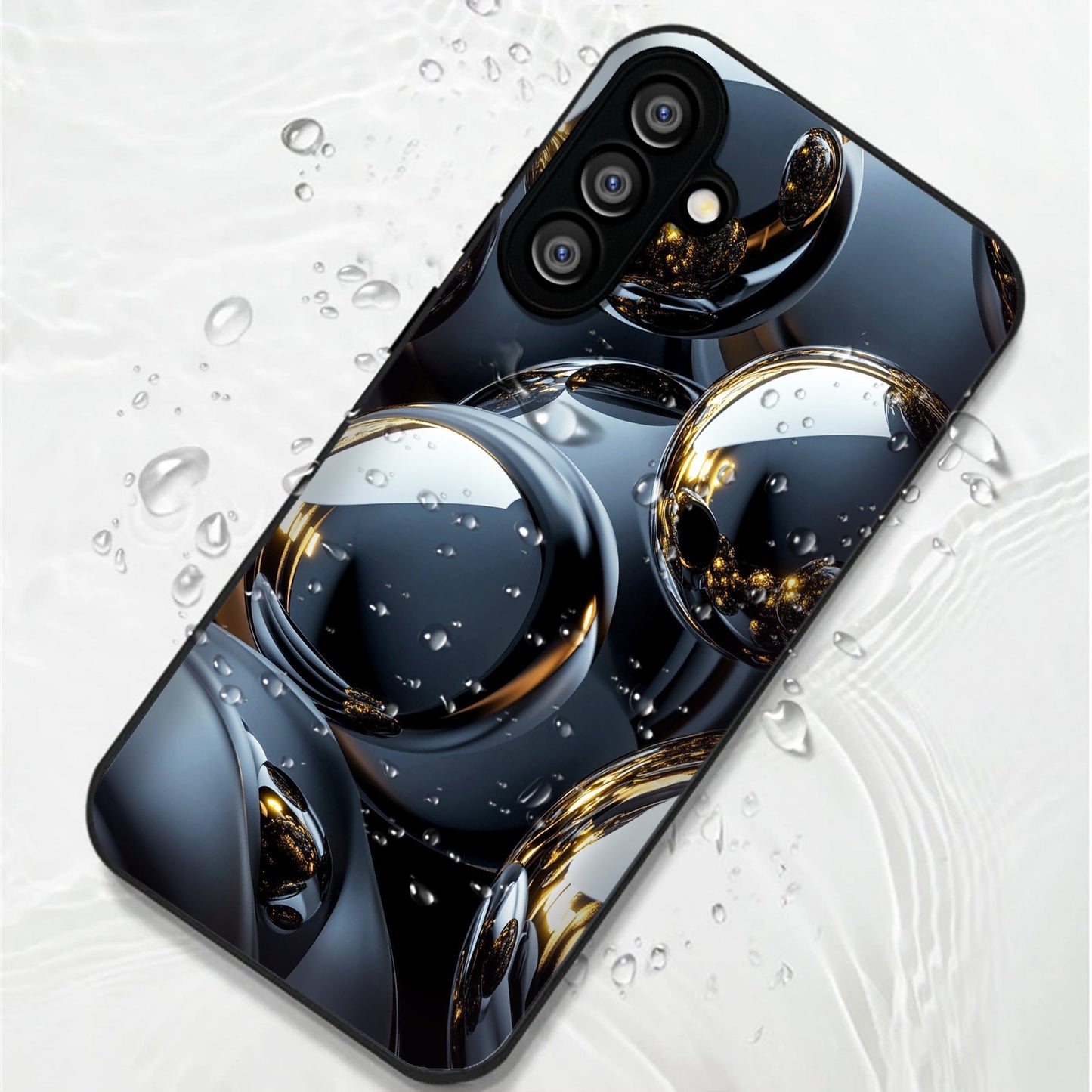 Samsung Galaxy A56 5G Premium Acrylic Shockproof Glass Back Case (Mirror Spheres)