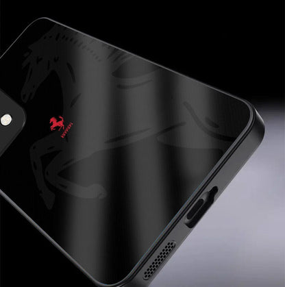 Oppo Reno 14 5G Premium Acrylic Shockproof Glass Back Case (Ferrari Eclipse)