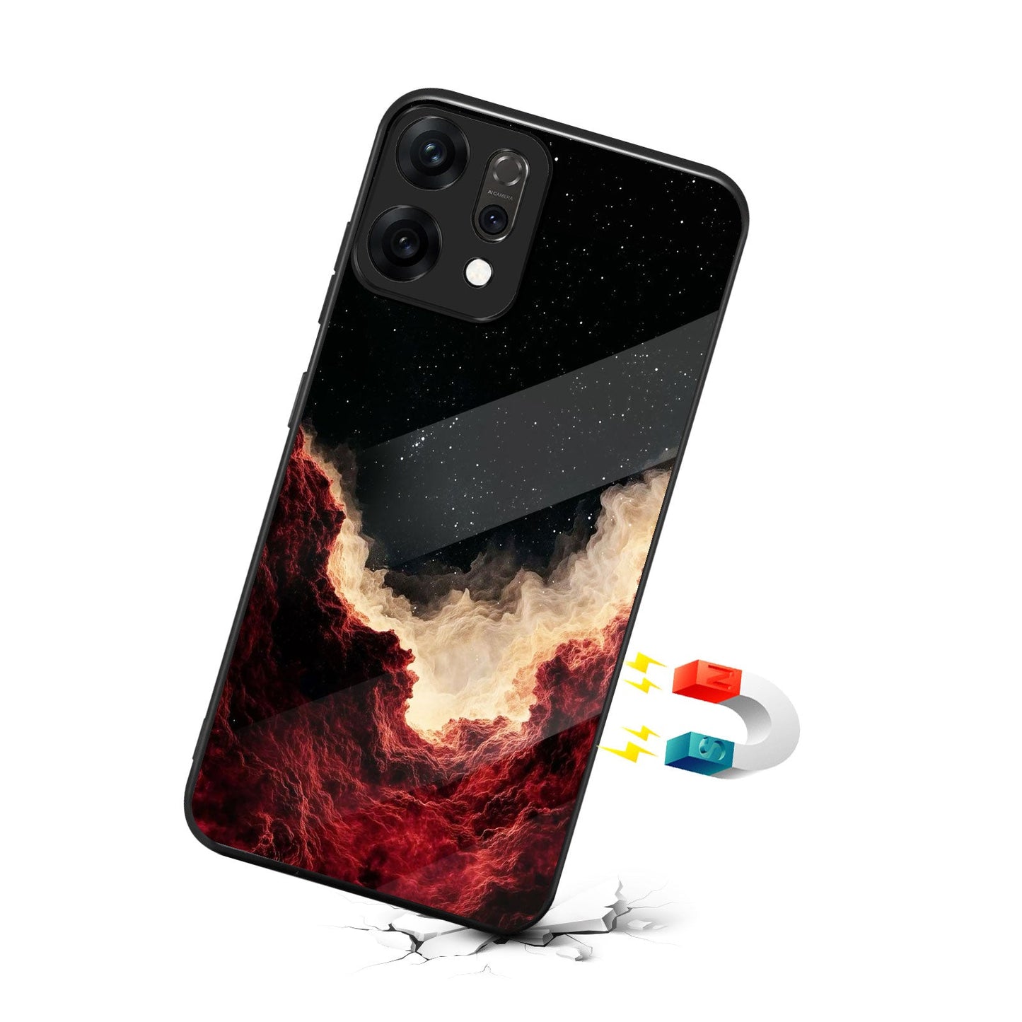 Oppo Reno 14 5G Premium Acrylic Shockproof Glass Back Case (Starfire)
