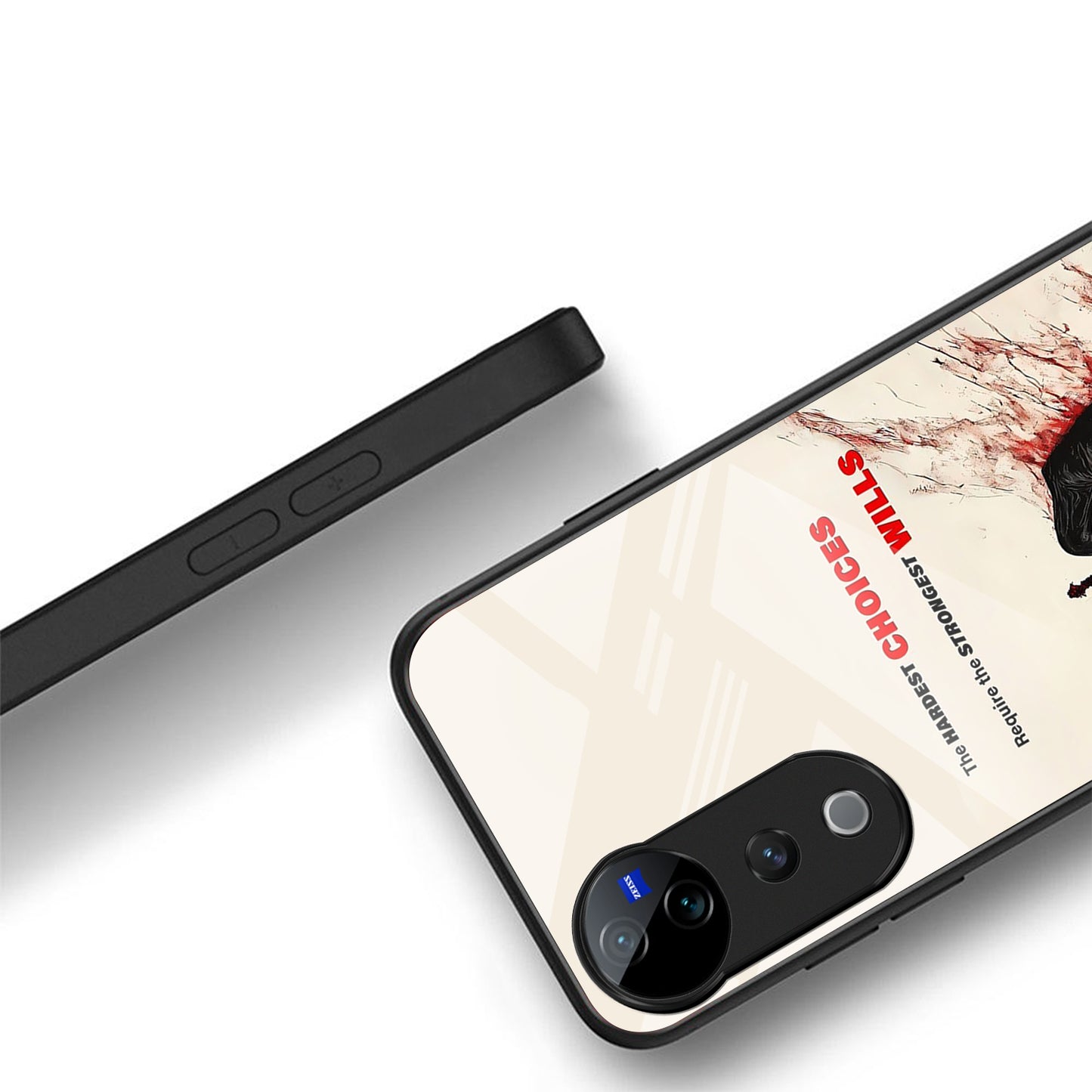 Vivo V40 Pro 5G Premium Acrylic Shockproof Glass Back Case ( warriors case )