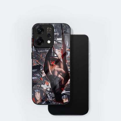 Oppo Reno 14 5G Premium Acrylic Shockproof Glass Back Case (Sharingan)