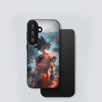 Samsung Galaxy A56 Premium Acrylic Shockproof Glass Back Case (Saiyan Power)
