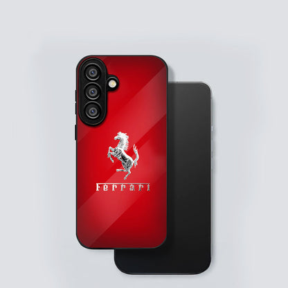 Samsung Galaxy A56 Premium Acrylic Shockproof Glass Back Case (Ferrari Passion)
