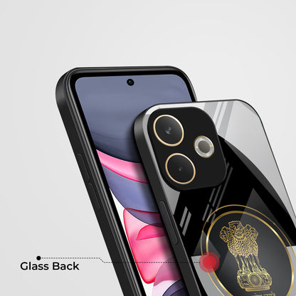 Oppo A5 Pro 5G Premium Acrylic Shockproof Glass Back Case ( Satyamev Noir )