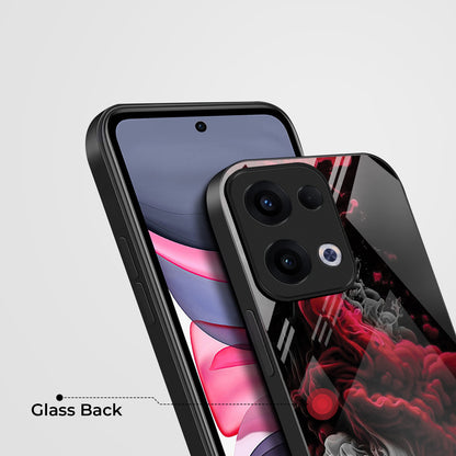 Oppo Reno 13 5G Premium Acrylic Shockproof Glass Back Case ( Infernal Drift )