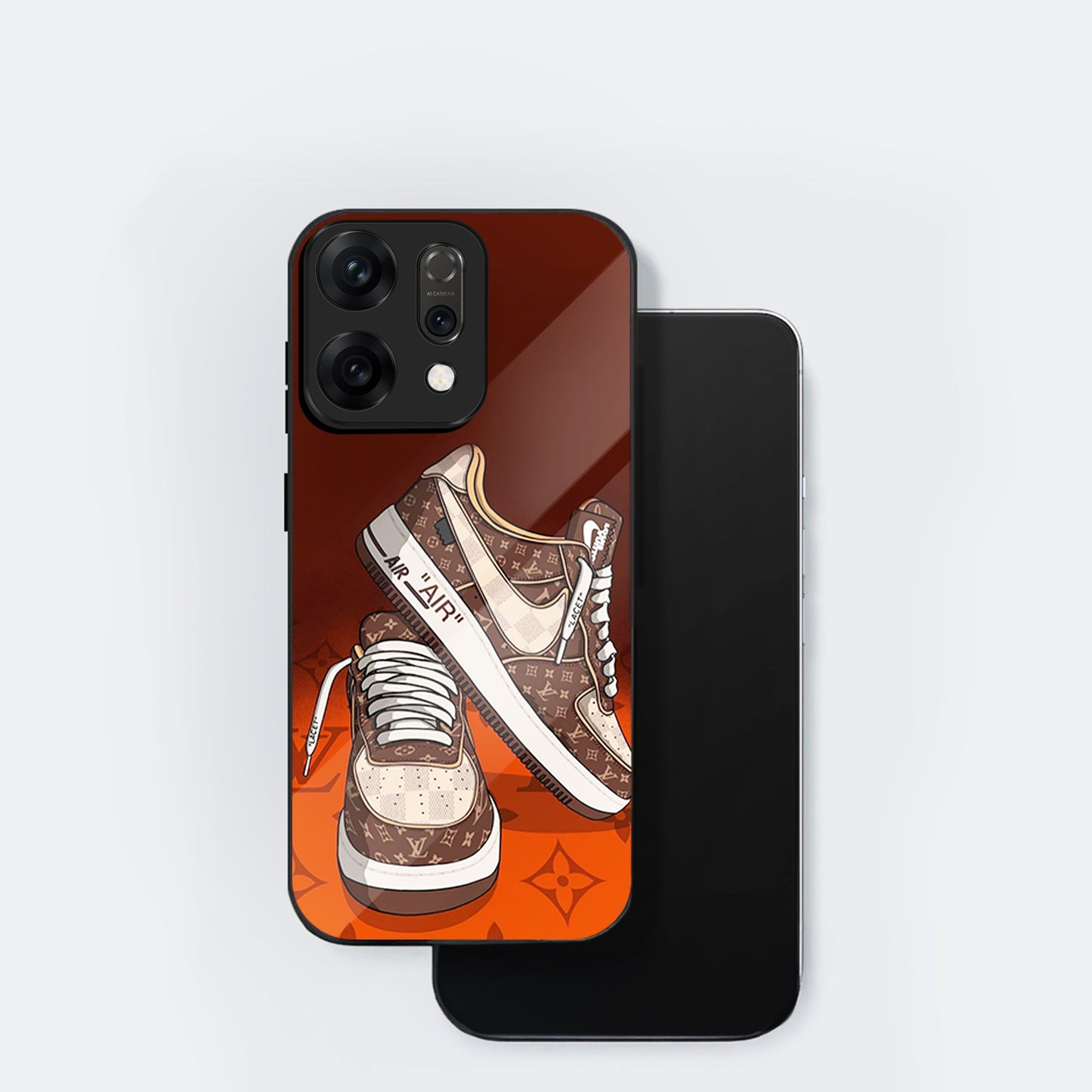 Oppo Reno 14 5G Premium Acrylic Shockproof Glass Back Case (Sneaker Case)