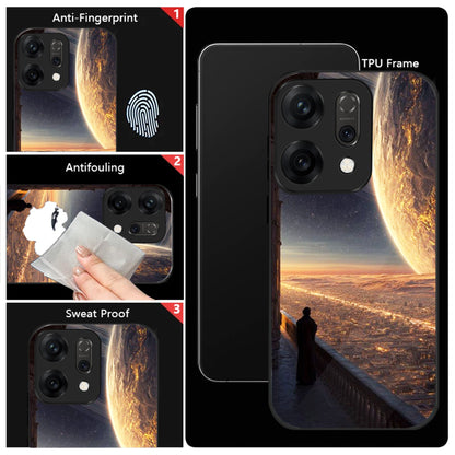 Oppo Reno 14 5G Premium Acrylic Shockproof Glass Back Case (Aurion)
