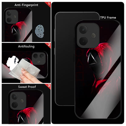 Oppo A5 Pro 5G Premium Acrylic Shockproof Glass Back Case (Triangle Mask)