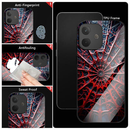 Oppo A5 Pro 5G Premium Acrylic Shockproof Glass Back Case (Spider Vault)