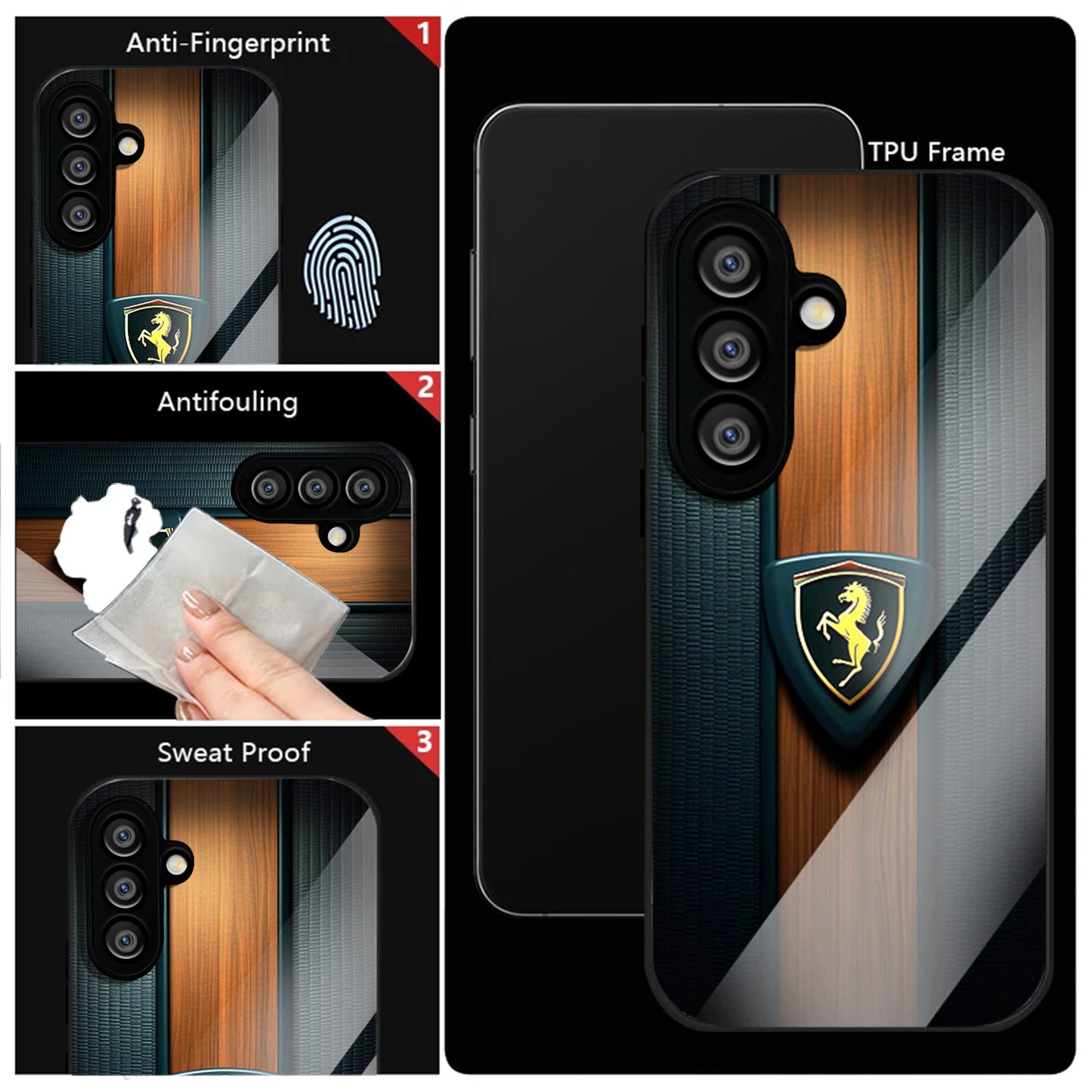 Samsung Galaxy A36 5G Premium Acrylic Shockproof Glass Back Case (Royal Roadster)