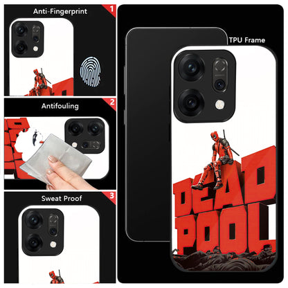 Oppo Reno 14 5G Premium Acrylic Shockproof Glass Back Case (Deadpool Case)