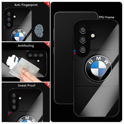 Samsung Galaxy A56 5G Premium Acrylic Shockproof Glass Back Case (BMW Logo)