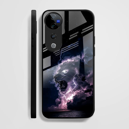 Vivo V40 Pro 5G Premium Acrylic Shockproof Glass Back Case ( Strom King )