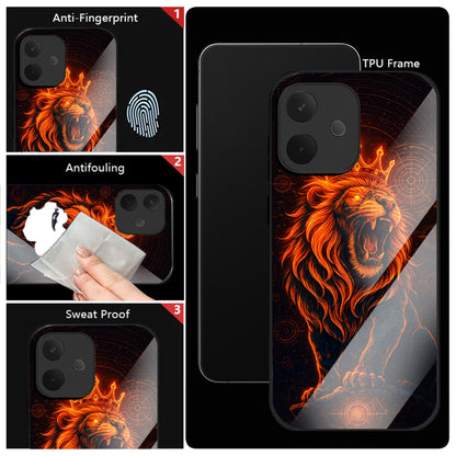 Oppo A5 Pro 5G Premium Acrylic Shockproof Glass Back Case (King of Cosmos)